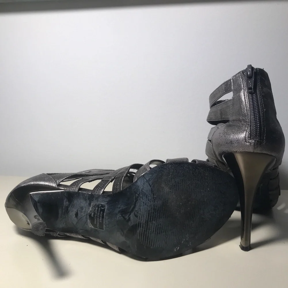 Strappy Silver Heel | Guess